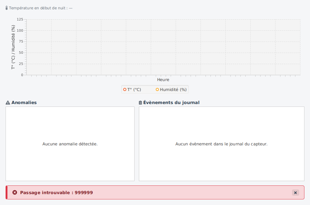 Un bandeau de compte rendu sur l'écran Diagnostic