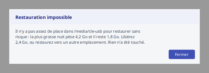 Le refus faute de place : combien libérer, où, et rien n'a été touché.